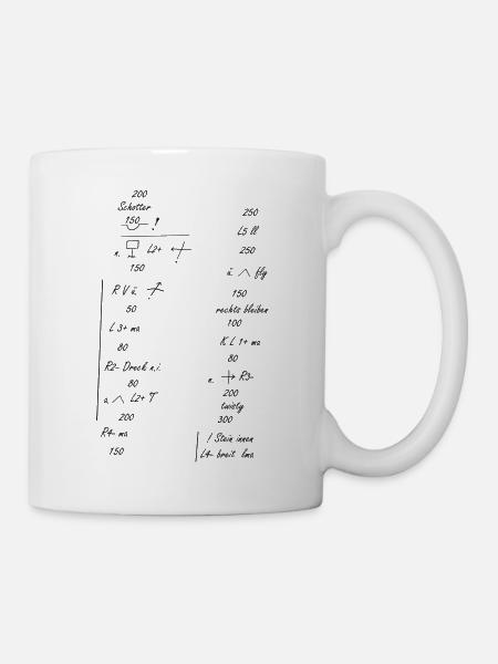 Aufschrieb - Tasse - Weiß