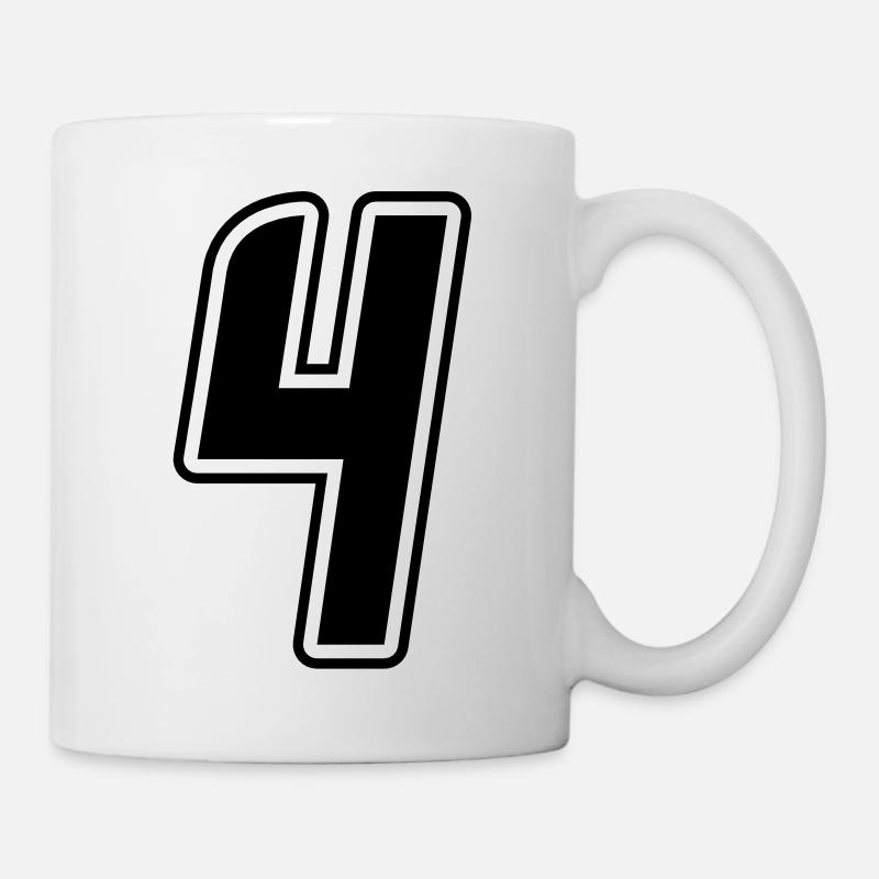 Number 4 - Mug - white