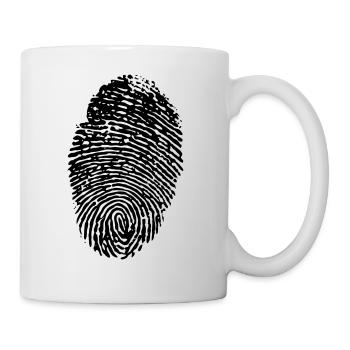 fingerprint plain invert - Mug - white - Right