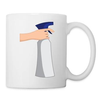 cleaning cleaning woman broom wischmop74 - Mug - white - Right