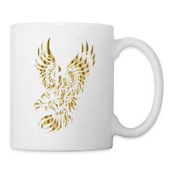 adler eagle bussard falke habicht hawk falcon13 - Tasse - Weiß - Rechts