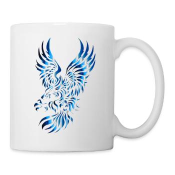 adler eagle bussard falke habicht hawk falcon14 - Tasse - Weiß - Rechts