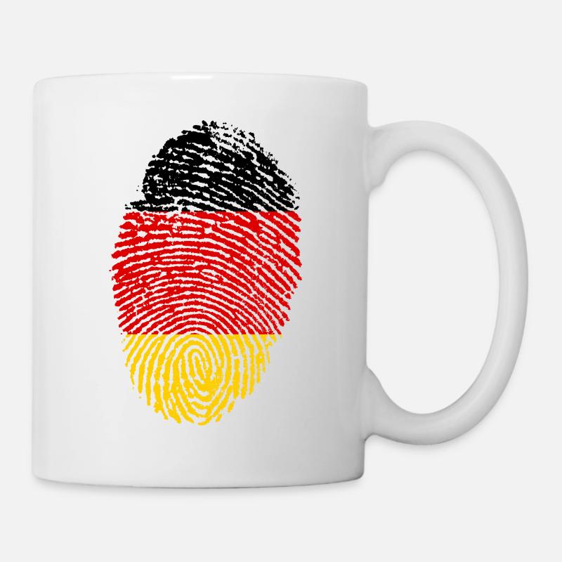 Empreintes digitales Noir Rouge Or - Mug blanc - blanc