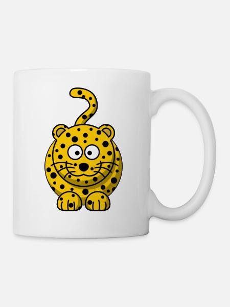 Leopard Cartoon - Mug - white