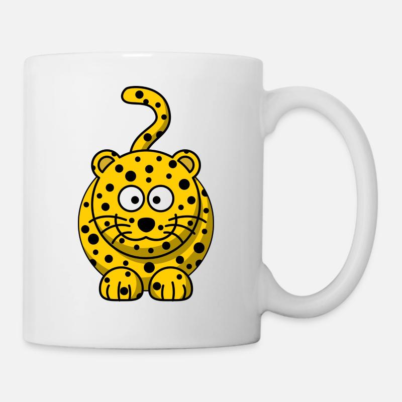 Leopard Cartoon - Tasse - Weiß