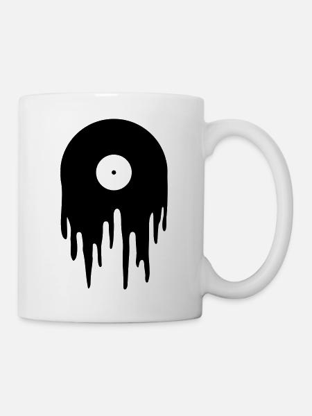 Schallplatte - Tasse - Weiß