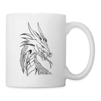 Drachenkopf - Tasse - Weiß - Rechts