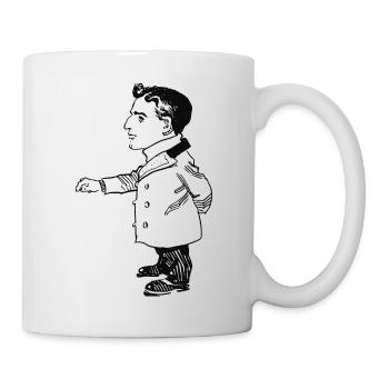 portier-mann-anzug - Tasse - Weiß - Rechts