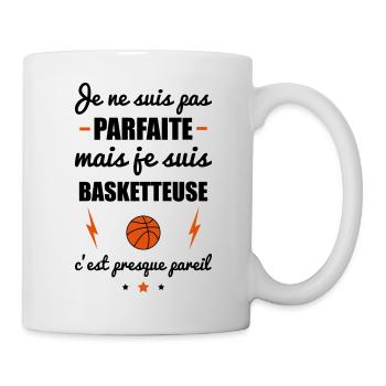 pas parfaite basketteuse, cadeau femme basket - Mug blanc - blanc - Droite