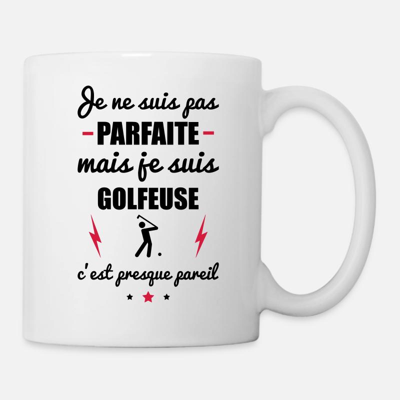 pas parfaite mais golf, idée cadeau golfeuse - Mug blanc - blanc