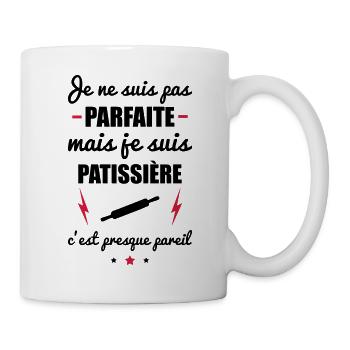 pas parfaite patissière, idée cadeau patisserie - Mug blanc - blanc - Droite