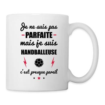 pas parfaite handball, idée cadeau handballeuse - Mug blanc - blanc - Droite