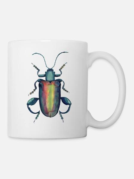 kaefer mit kräftigen Oberschenkeln - Tasse - Weiß