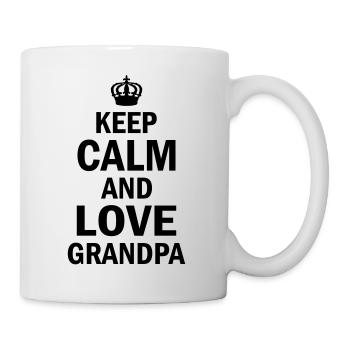 Gardez le calme et l'amour grand-père - Mug blanc - blanc - Droite
