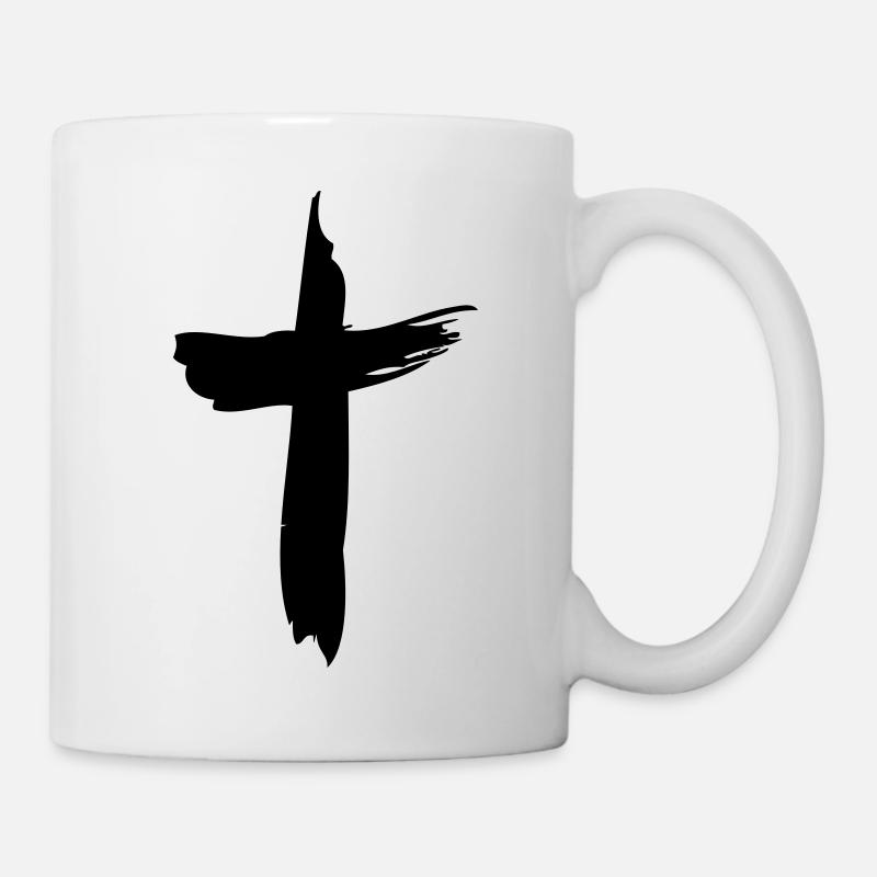 jesus cross painted - Mug - white