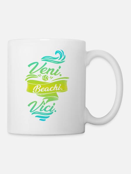 beach volleyball - Mug - white