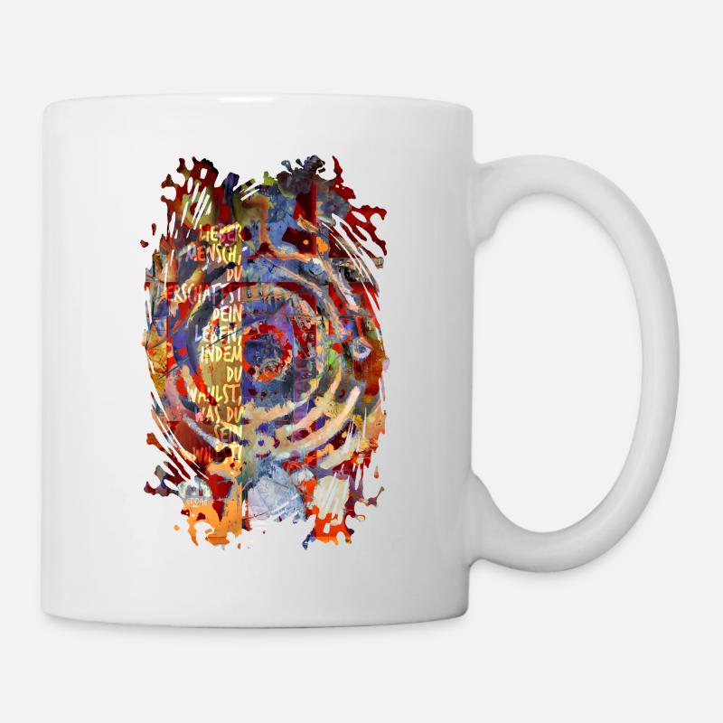 DU WÄHLST / Abstrakte Kunst - Tasse - Weiß