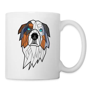 Berger Australien geometrique - Mug blanc - blanc - Droite
