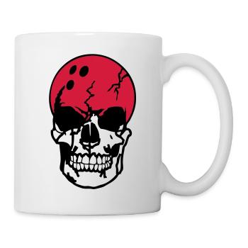 death bowling ball head dead skull11204 - Mug - white - Right