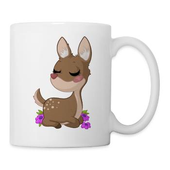 Rêver de cerfs de dessin animé - Mug blanc - blanc - Droite