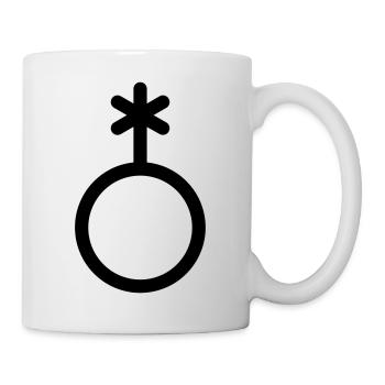 Icône Genderqueer, non-binaire - Mug blanc - blanc - Droite