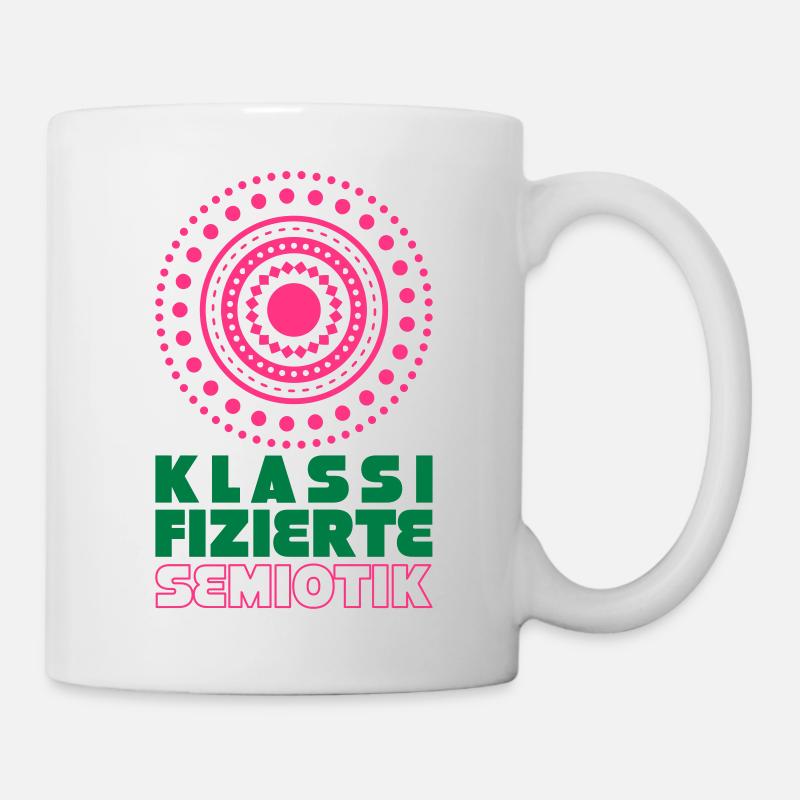 Semiotik Abstrakt Geschenk Kunst Motiv Motto - Tasse - Weiß