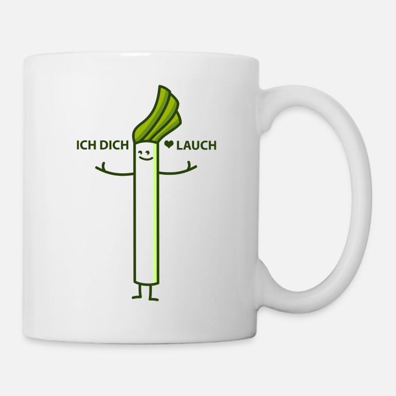 Lauch liebt dich auch - Tasse - Weiß