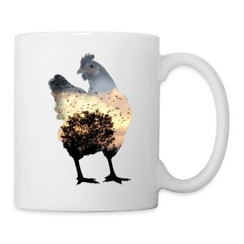 Hühnchen - Tasse - Weiß - Rechts