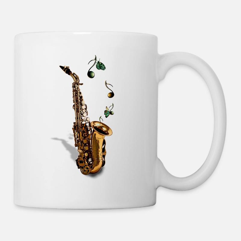 Saxophon - Tasse - Weiß