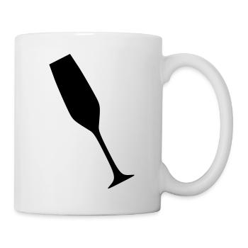 Sektglas - Champagnerglas - Tasse - Weiß - Rechts