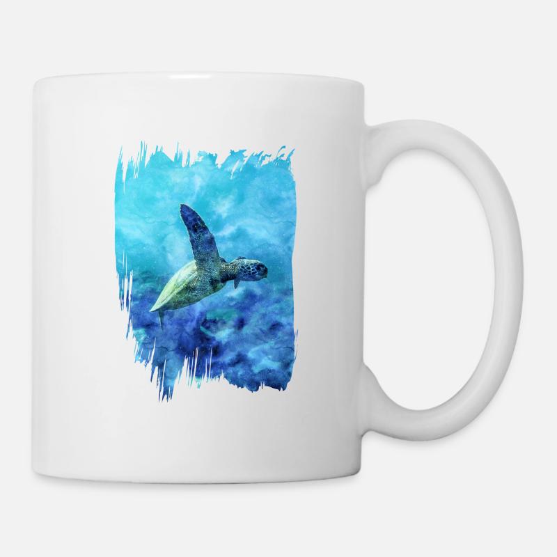 Turtle in the sea - Mug - white