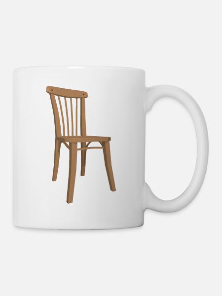 Stuhl Illustration - Tasse - Weiß