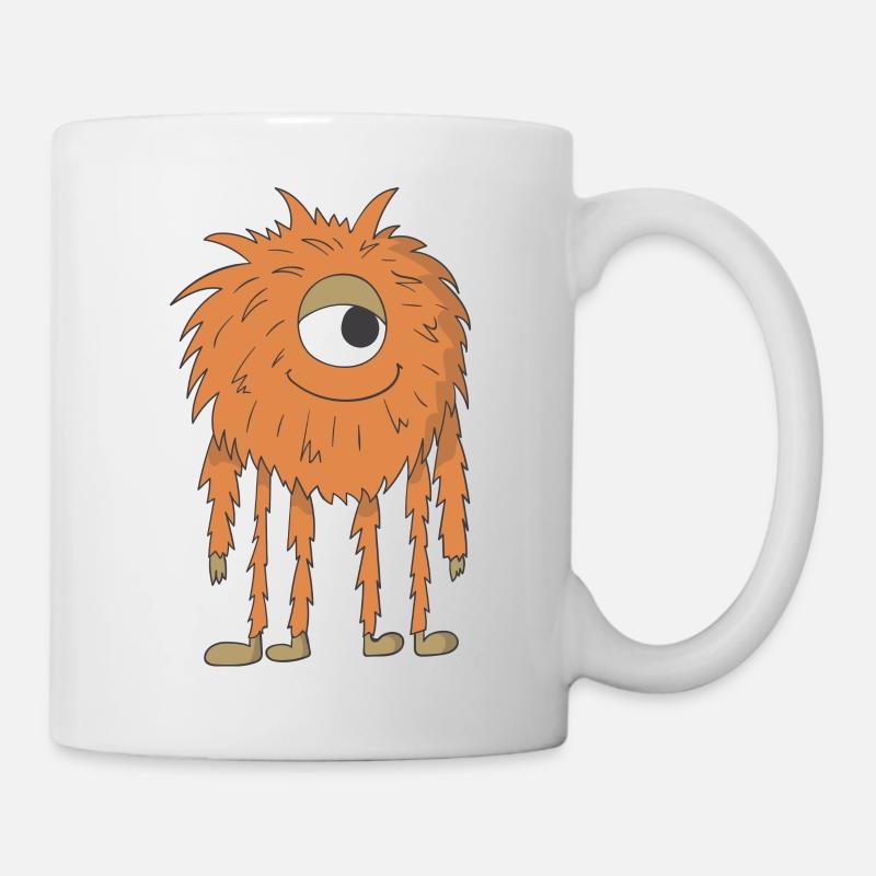 Oranges Monster - Tasse - Weiß