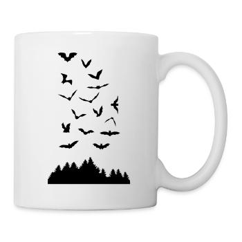 Fledermäuse und Wald, fledermaus - Tasse - Weiß - Rechts