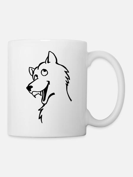 Loup - Mug blanc - blanc