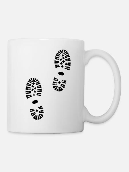 Shoeprint, Shoes, Footprint - Mug - white