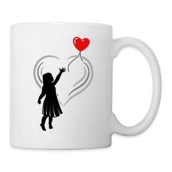 Let it go. Loslassen. Geschenk Idee Geburtstag - Tasse - Weiß - Rechts