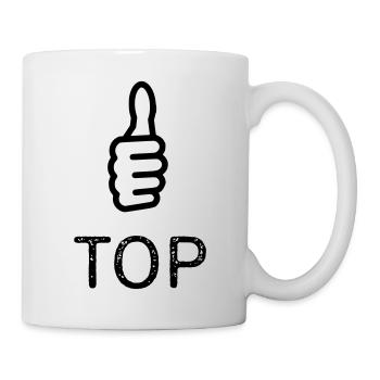 TOP pouces vers le haut - Mug blanc - blanc - Droite