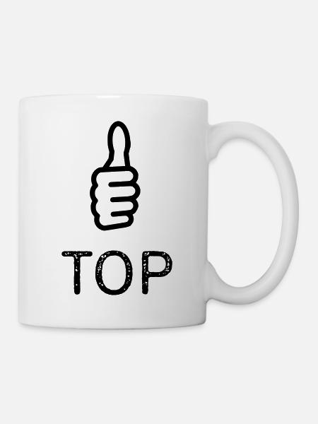 TOP Daumen Hoch - Tasse - Weiß