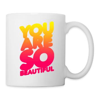 You are so beautiful (degradé) - Mug blanc - blanc - Droite