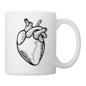 Herz - Tasse - Weiß - Rechts