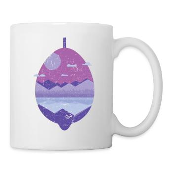 Vintage Tropische Frucht - Zitrone - Tasse - Weiß - Rechts