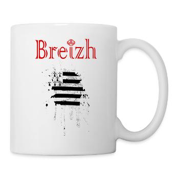 Drapeau Breton - Mug blanc - blanc - Droite