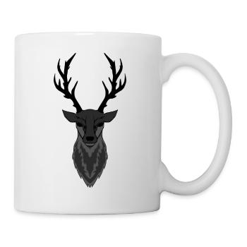 hirsch - Tasse - Weiß - Rechts