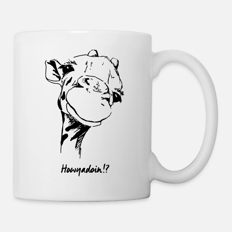 Girafe (II) - Comment ça va? - Mug blanc - blanc