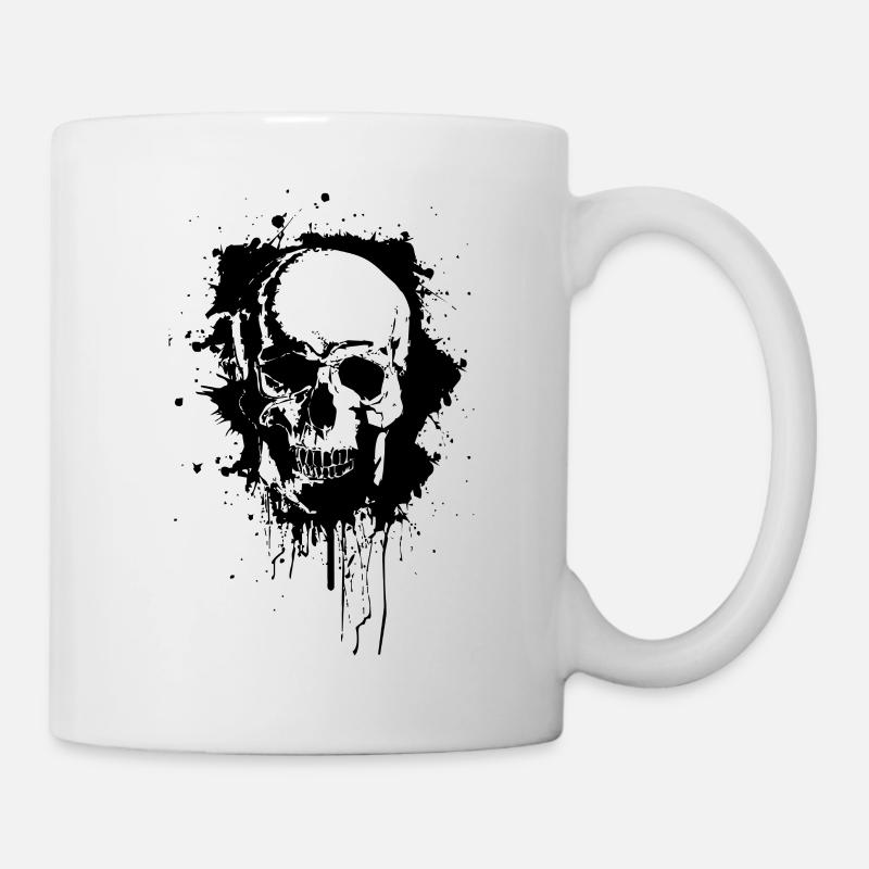 Blood Tattoo Skull - Mug - white