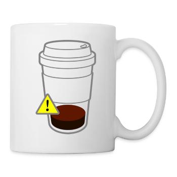 Warning Coffee - Tasse - Weiß - Rechts