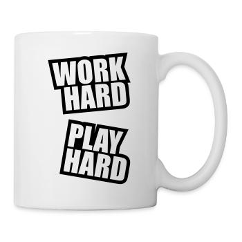 work_hard_play_hard_rp1 - Mug blanc - blanc - Droite