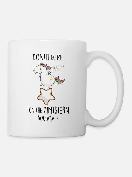 Donut Zimtstern Einhorn - Tasse - Weiß