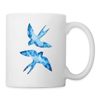 Watercolor swallows - Mug - white - Right